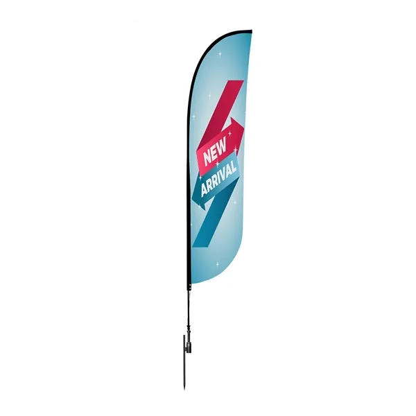 6ft Convex Shape Feather Flag, full color dye sublimation on 1... from ASI 49891 Discount Marketing Products / DMP