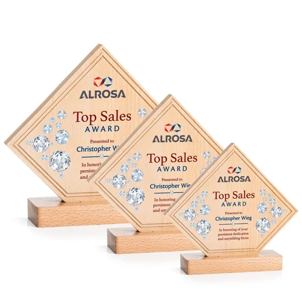 The Hillhurst VividPrint™ Award is an elegant Beechwood diamond award with... from ASI 84592 St Regis Group / St Regis