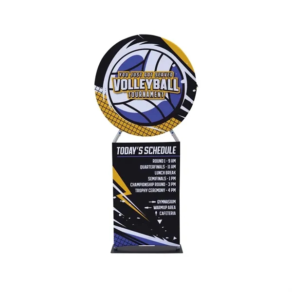 36" EuroFit round banner display kit with a double-sided graphic cover.... from ASI 87188 Showdown Displays