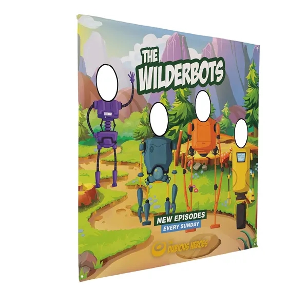 400 Denier polyester FrameWorx Quad Face Cutout banner.... from ASI 87188 Showdown Displays