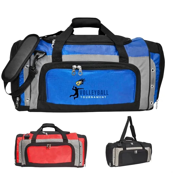 23" x 12" x 12" polyester/nylon duffel bag with shoe compartment,... from ASI 37980 Bagworld