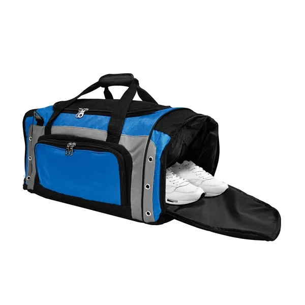 23" x 12" x 12" polyester/nylon duffel bag with shoe compartment,... from ASI 37980 Bagworld