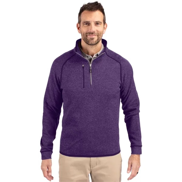 Men's sweatshirt with a half-zip, brushed fleece interior, chest pocket, and... from ASI 47965 Cutter & Buck