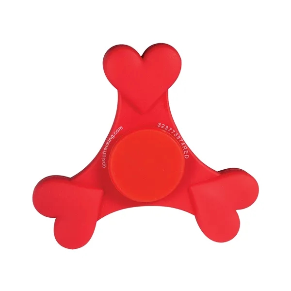 Heart fidget spinner with three heart-shaped arms.... from ASI 34063 alphabroder