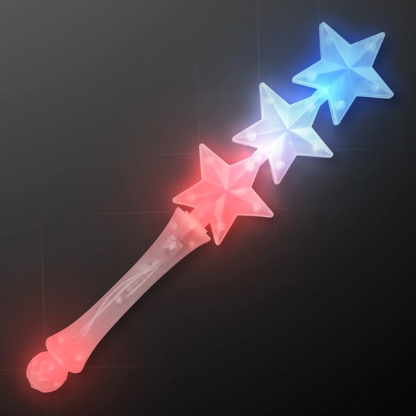 Triple Star Light Up Flashing Wand. Blank or Imprinted.... from ASI 34194 ALightPromos / Alight Promotional Products