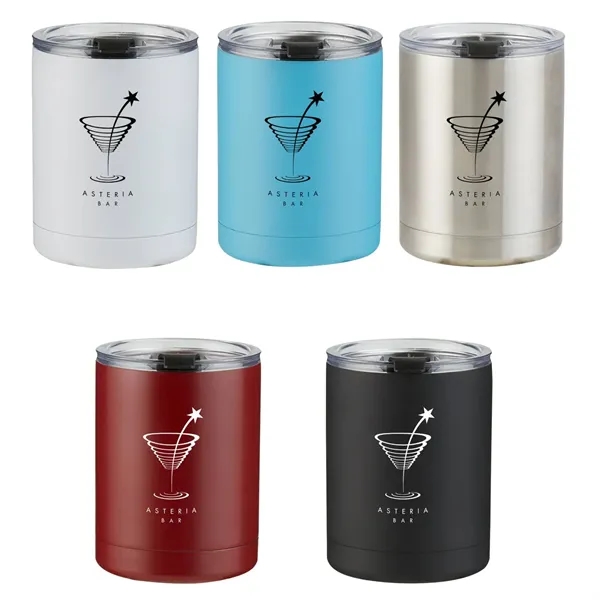 Low ball stainless steel tumbler with lid, 10 oz. plus 1... from ASI 37218 Athena Promo (tm)