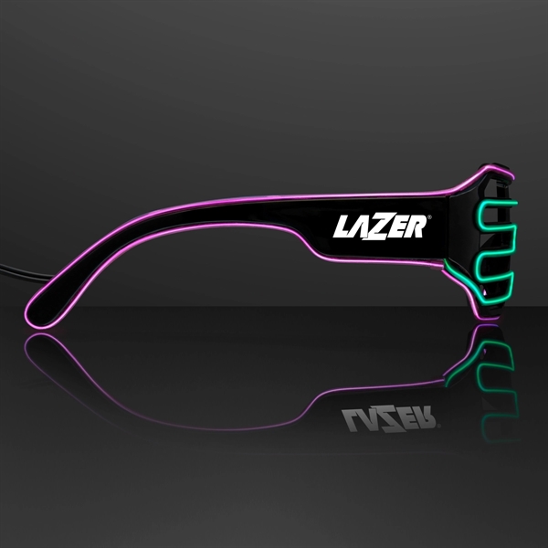 Blank or imprinted. Slotted Stunner Shades with EL Wire.... from ASI 34194 ALightPromos / Alight Promotional Products