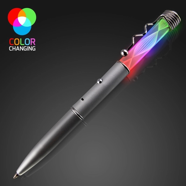 Blank or imprinted. Spiral rainbow pen with black ink and multicolor... from ASI 34194 ALightPromos / Alight Promotional Products