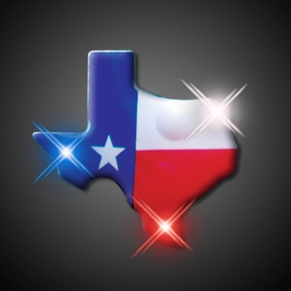 Blank or Imprinted. Texas blinking pins with military clutch.... from ASI 34194 ALightPromos / Alight Promotional Products