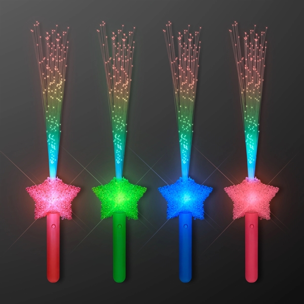 Blank or Imprinted. LED Shooting Star Sparkling Fiber Optic Wands... from ASI 34194 ALightPromos
