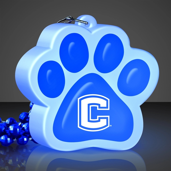 Blank or imprinted. Light Up Paw Print Necklace... from ASI 34194 ALightPromos / Alight Promotional Products
