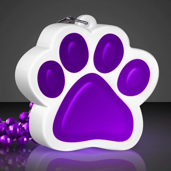 Blank or imprinted. Light Up Paw Print Necklace... from ASI 34194 ALightPromos / Alight Promotional Products