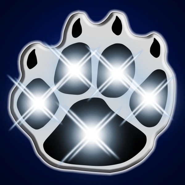 Blank or Imprinted flashing paw print body light pins with military... from ASI 34194 ALightPromos / Alight Promotional Products