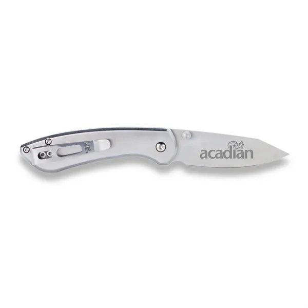 3.62" stainless-steel handle. 2.62" Stainless-steel blade, featuring a snappy one-handed open... from ASI 46170 Compass Industries Inc
