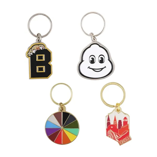 Custom diestruck keychains with soft enamel up to 1.5" max in... from ASI 61966 HPG / BCG Creations HPG Gold