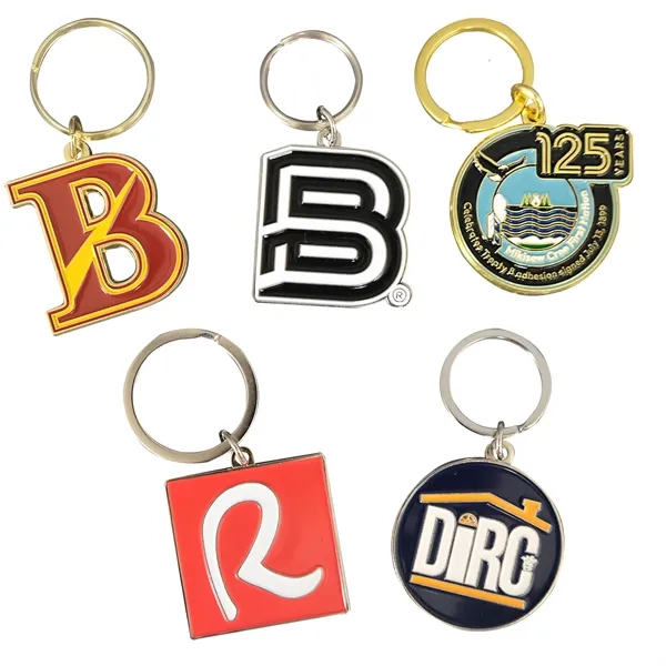 Custom diestruck keychains with soft enamel up to 1.5" max in... from ASI 61966 HPG / BCG Creations HPG Gold