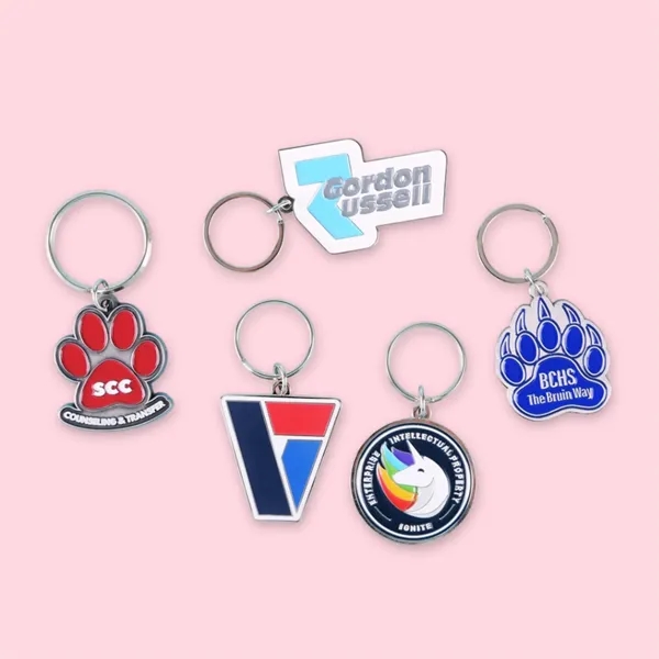 Custom diestruck keychains with soft enamel up to 1.75" max in... from ASI 61966 HPG / BCG Creations HPG Gold