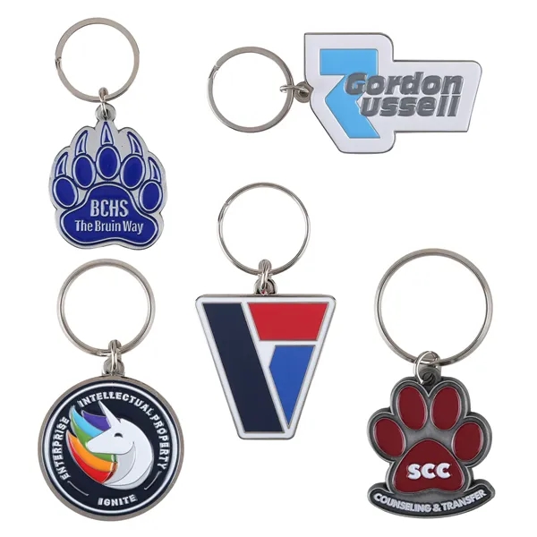 Custom diestruck keychains with soft enamel up to 1.75" max in... from ASI 61966 HPG / BCG Creations HPG Gold