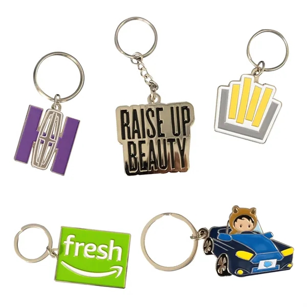 Custom diestruck keychains with soft enamel up to 1.75" max in... from ASI 61966 HPG / BCG Creations HPG Gold