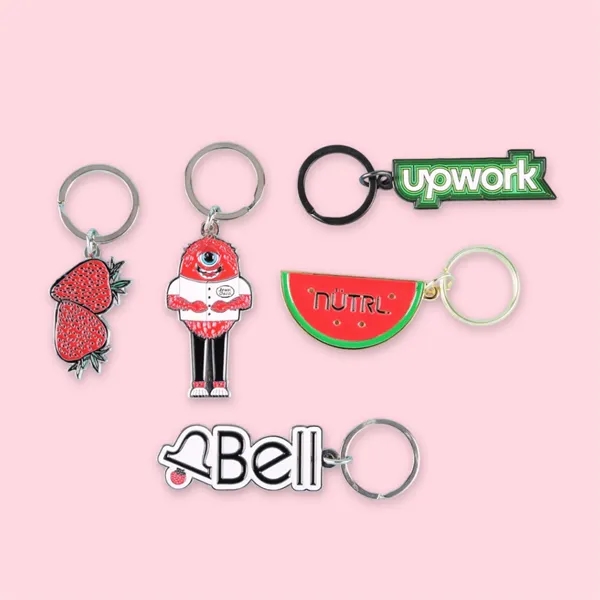 Custom diestruck keychains with soft enamel measuring 2" x 1"... from ASI 61966 HPG / BCG Creations HPG Gold