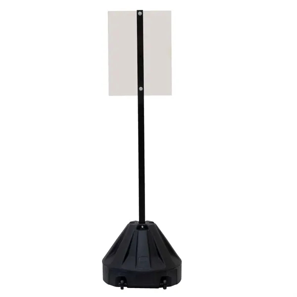 72" portable sign post kit with single-sided graphics, wheeled base and... from ASI 87188 Showdown Displays
