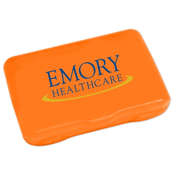 First aid kit with 4 latex free bandages, 3 hand sanitizer... from ASI 52840 Evans Manufacturing