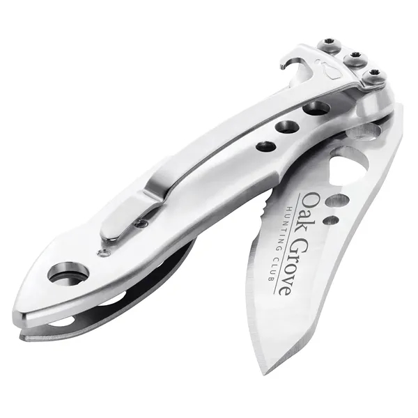 3 1/2" closed. 2 1/2" half-serrated blade. Made with 420HC stainless... from ASI 46170 Compass Industries Inc