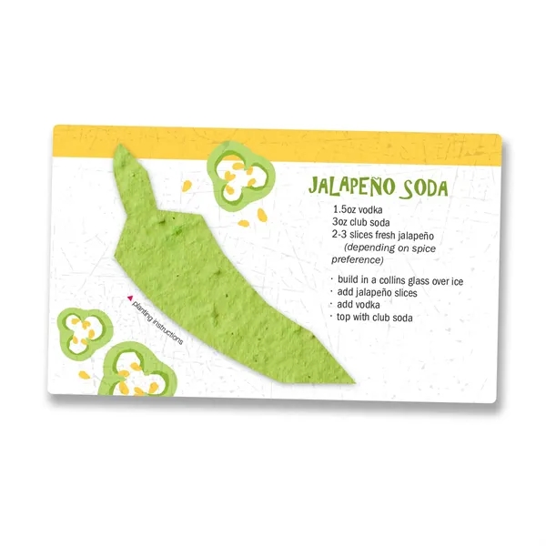 Cardstock postcard with seed paper shape, recipe card.... from ASI 40646 Bloomin Promotions / Bloomin' Promotions™