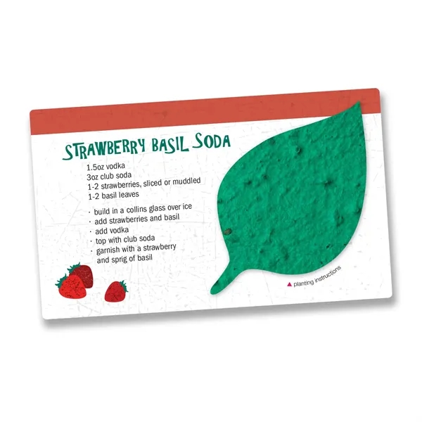 Cardstock postcard with seed paper shape, recipe card.... from ASI 40646 Bloomin Promotions / Bloomin' Promotions™