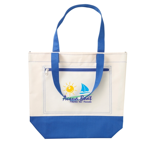 Beach tote made from 600 denier polyester is water resistant and... from ASI 52840 Evans Manufacturing