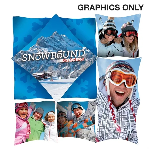 9-Quad dye sublimated double-knit polyester InterChange graphic display panels.... from ASI 87188 Showdown Displays