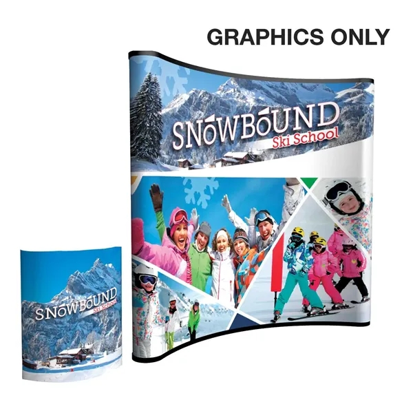 Graphic panels for use with 9-quad Curved InterChange hardware.... from ASI 87188 Showdown Displays