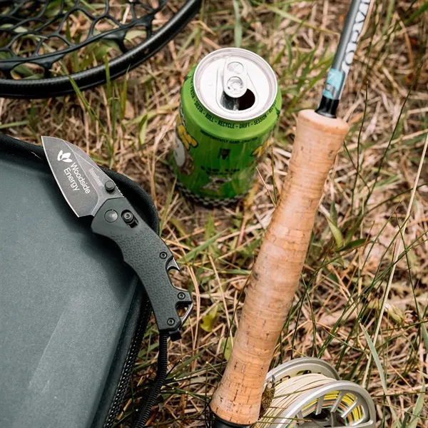 3.55" Glass-filled nylon textured handle. 2.35" stainless-steel reverse tanto blade with... from ASI 46170 Compass Industries Inc