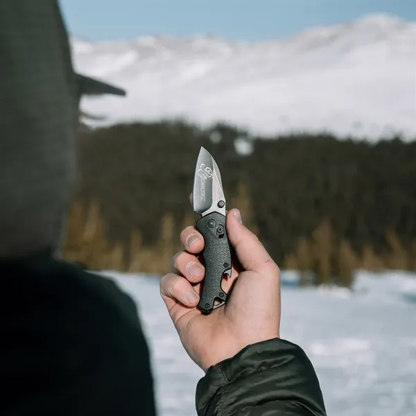 3.55" Glass-filled nylon textured handle. 2.35" stainless-steel reverse tanto blade with... from ASI 46170 Compass Industries Inc