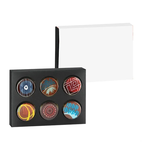 6 Piece Artistan Truffle Box with Milk Hazelnut, Milk Irish Cream,... from ASI 71685 Midnite Snax®