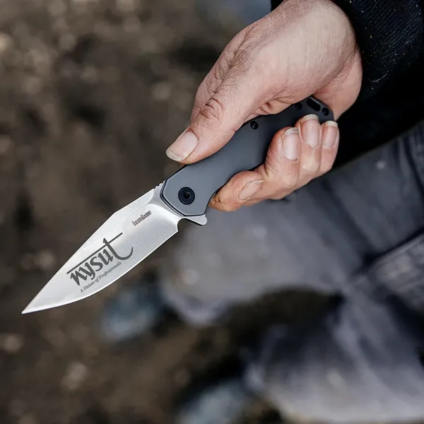 3.75" Glass-filled nylon handle. 2.75" stainless-steel blade with a stonewashed finish.... from ASI 46170 Compass Industries Inc