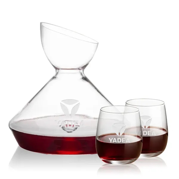 The Woodbury Carafe and wine glasses set will make a statement... from ASI 84592 St Regis Group