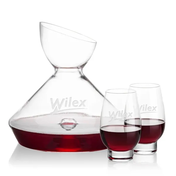 The Woodbury Carafe and wine glasses set will make a statement... from ASI 84592 St Regis Group