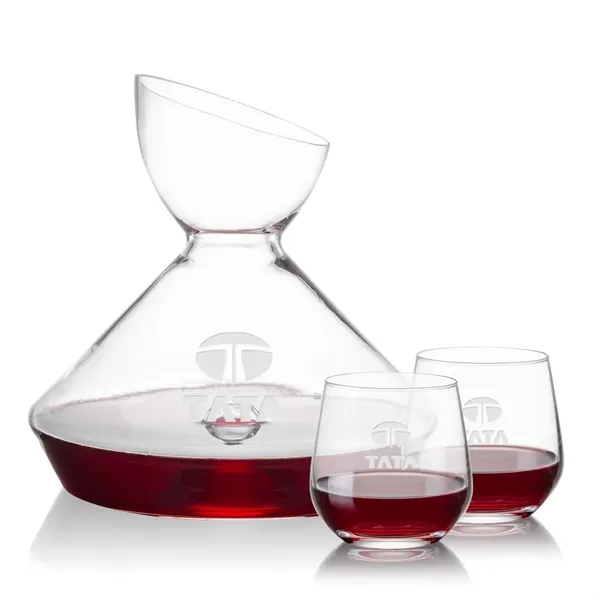 The Woodbury Carafe and wine glasses set will make a statement... from ASI 84592 St Regis Group