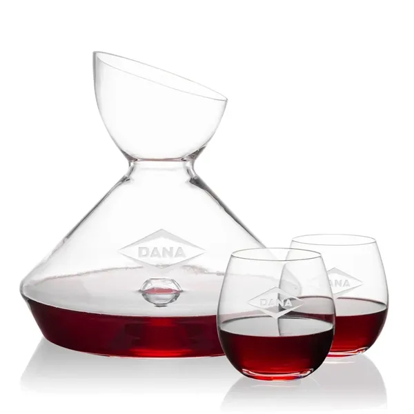The Woodbury Carafe and wine glasses set will make a statement... from ASI 84592 St Regis Group
