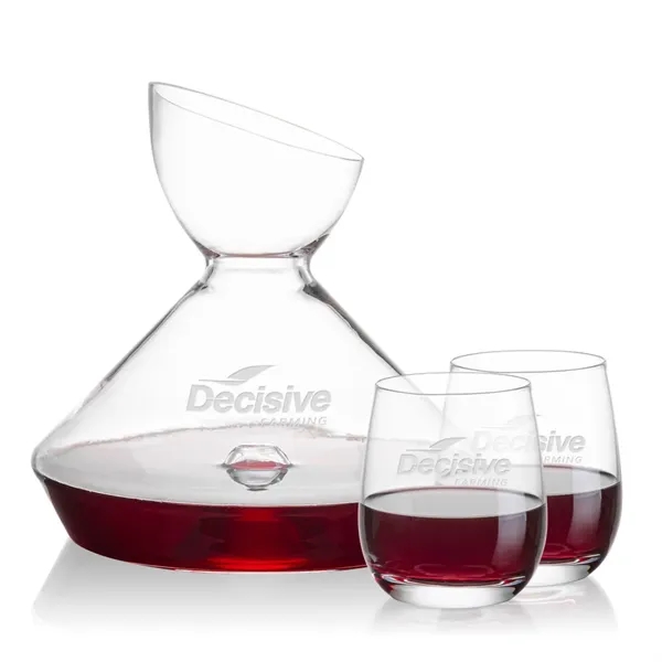 The Woodbury Carafe and wine glasses set will make a statement... from ASI 84592 St Regis Group