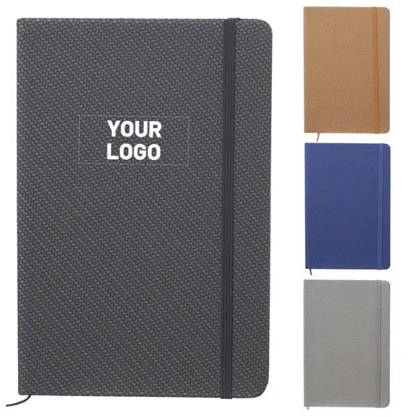 Hardcover texturized A5 size notebook plus 1 color silkscreen imprint on... from ASI 37218 Athena Promo (tm)