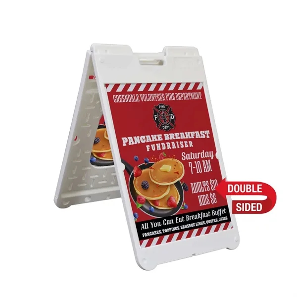 A-frame with double-sided signboard, plastic construction and carry handle.... from ASI 87188 Showdown Displays