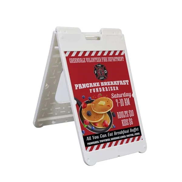 A-frame with single-sided signboard, plastic construction and carry handle.... from ASI 87188 Showdown Displays