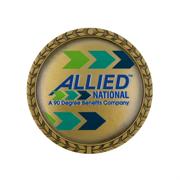1.75" die cast zinc alloy challenge coin with wreath border and... from ASI 52263 EMT / EMT EMT EASY