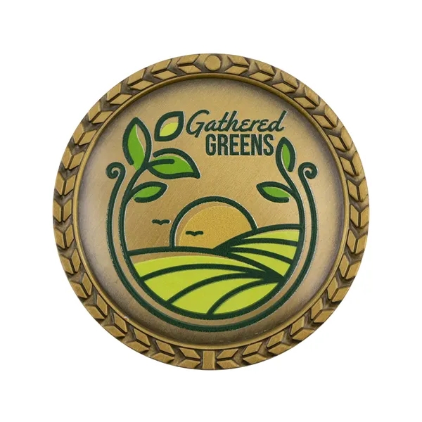 1.75" die cast zinc alloy challenge coin with wreath border and... from ASI 52263 EMT / EMT EMT EASY