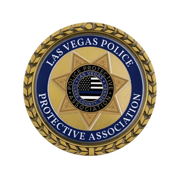 1.75" die cast zinc alloy challenge coin with wreath border and... from ASI 52263 EMT / EMT EMT EASY