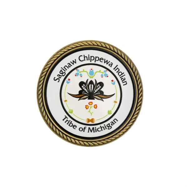 1.75" die cast zinc alloy challenge coin with rope border and... from ASI 52263 EMT / EMT EASY