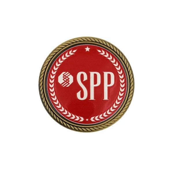 1.75" die cast zinc alloy challenge coin with rope border and... from ASI 52263 EMT / EMT EASY