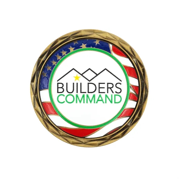 2" die cast alloy metal challenge coin with diamond cut edge... from ASI 52263 EMT / EMT EASY